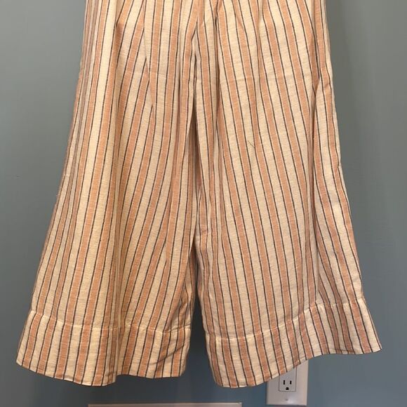American Eagle Pants Striped Cotton Linen Wide Leg Pants - Picture 10 of 11
